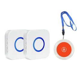 Diyeeni Botón de Llamada Inalámbrico para Cuidador, de Alerta de Enfermera con 2 Receptores y Botón de Llamada, Rango de Operación de 900 Pies, Botón de Alerta de Emergencia para