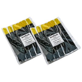 Set of 20 Cable Straps Velcro Cable Black and Yellow Velcro Cable Ties, 200x20 mm
