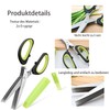 2Pack Herb Scissors Stainless Steel Kitchen Scissors 5 Blades, Spice