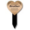 OriginDesigned Brother Heart Shaped Engraved Memorial Plaque Stake - Copper