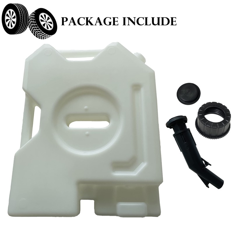 TARKII 2-Gallon Portable Water Tank, White Water Can for Vehicles