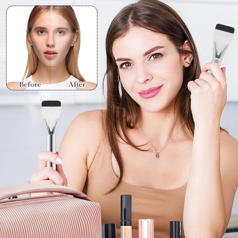 Ultra Thin Foundation Brush, Foundation Makeup Pinsel, Flacher Rouge Concealer