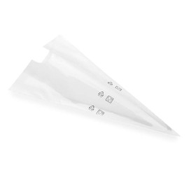 thermohauser Disposable Piping Bag Set (Plastic PP) Double Clear 27 Pieces (25 Piping Bags, Adaptors, Nozzle)