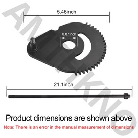 938-05078 Steering Shaft 5/8 And 617-04094 Sector Gear Kit for MTD Troy Bilt With 948-0389 710-1309 Steering Rod Cap, Screw & 941-0656A 741-0656A Pinion Gear & Bushing,941-04124 Hex Flange Bearing