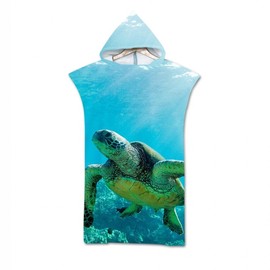 Factory Direct Adult Hooded Poncho Beach Towel Cape with Christmas Print 110x75cm/13 4ea