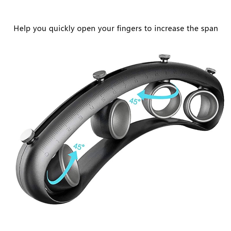 Dilwe Musical Finger Extender, Adjustable Four-hole Circular Span Practice Extender
