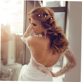 Frcolor 20pcs Spiral Bean Clip Pearl Hair Screw Clip Braid Hair Screw Clip Hair Spiral Pin Pearl Swirl Hairpin Bridal Spa