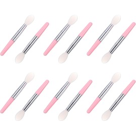 Ciieeo 12 Pinceles de Labios de Silicona Transparentes y Rosa Mango, Aplicadores para Mascarilla y Maquillaje Labial, Kit Compacto 12 Piezas para Belleza y Cuidado Personal