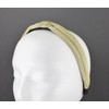 Gold braided headband soft fabric covered band grip teeth braid