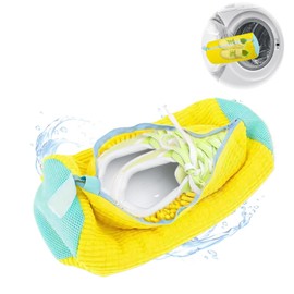 Allony Laundry Shoe Bag, Shoe Bag for Washing Machine Zipped, Shoe Washing Machine Bag Large Padded, Durable Reusable Washing Machine Shoe Bag for Sneakers, Board Shoes, Trainers