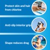 Sporti Bubble Swim Cap with Chin Strap (Red)