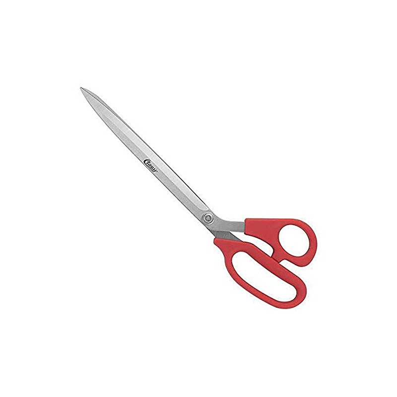 Clauss 18190 Angled Scissors, wallpapering scissors, 29.3 cm, red