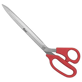 Clauss 18190 Angled Scissors, wallpapering scissors, 29.3 cm, red