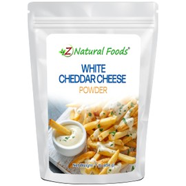 Z Natural Foods White Cheddar Cheese Powder, Nutrition-Packed, Creamy Cheese Powder, Perfect for Pizza, Mac and Cheese, Soups, Salads, and More, Non-GMO, Gluten-Free, Kosher, 1 lb.