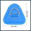 INFINAUTO 4pcs D Ring Patch PVC Stainless Steel Triangle Shape