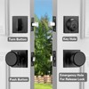 STARPY Black Door Knob with Lock, Exterior Door Lock Set