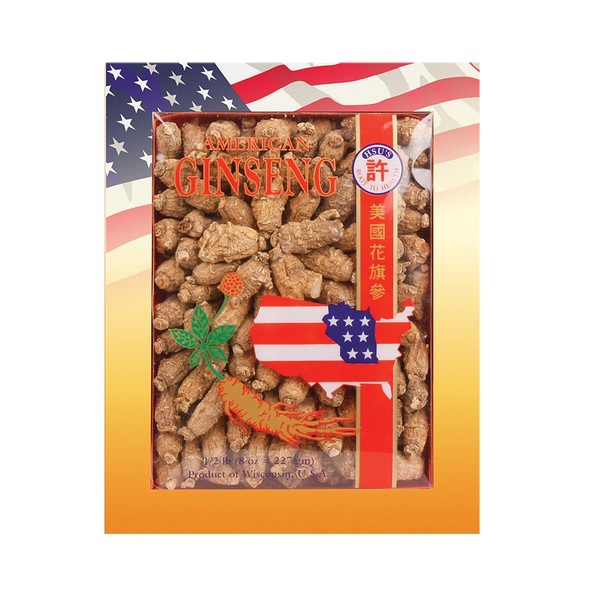 SKU #0114-8, Hsu's Ginseng Short Small #1 Cultivated American Ginseng