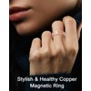 EnerCoppeX Copper Magnetic Ring for Women, Lymphatic Drainage Adjustable Ring,