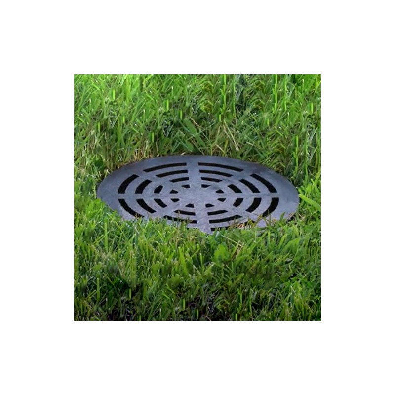 StormDrain 6" Outdoor Square Drain Grate Cover - Fits 6"