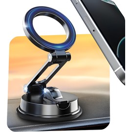 AUTIMHOO Magnet, Car Smartphone Holder, Magsafe Car Holder, Super Strong Magnets, Stability Group, Car Phone Holder, Premium Alloy Material, Multiple Angles Freely Adjustable, 360° Rotation Base,