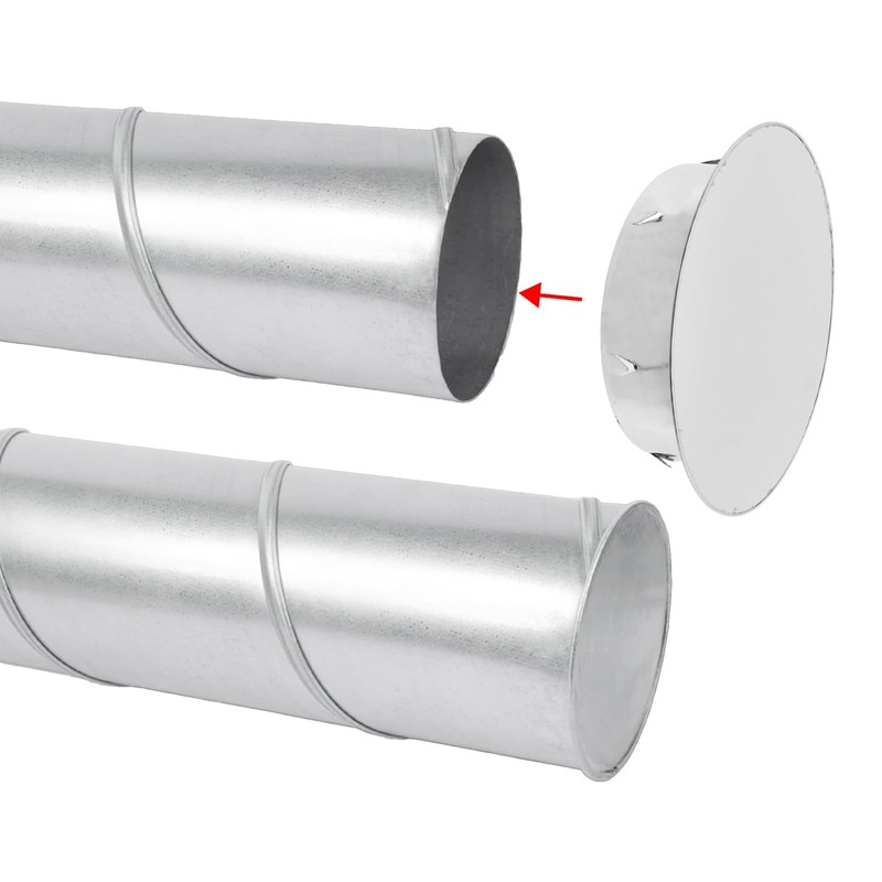 Semetall 7 Inch Metal Tee Cap - Round Dryer Vent