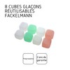 Fackelmann 49358 Reusable Plastic Ice Cubes, Reusable Ice Cubes, Freezer