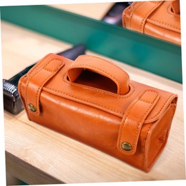 Baluue Razor Travel Case Large Capacity Shaver Storage Bag for Men Durable Pu Toiletry Organizer Stylish Design Portable and Water-Resistant Travel Essentials