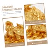 iplusmile 1pc Creative Gold Tortoise Luck Statue Feng Shui Home