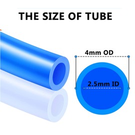 Stubotar Blue 10M Polyurethane Hose 4mm OD x 2.5mm Inner Diameter PU Air Hose with 14 Connecting Kits and Cutter Flexible and Weatherproof