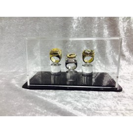 Triple Championship Ring Display Case - 3 Ring Display Case Championship Rings