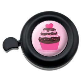 GRAPHICS & MORE Strawberry Chocolate Cupcake Love Heart Bicycle Handlebar Bike Bell