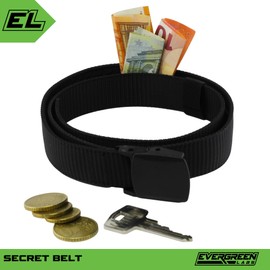 Money Belt Men and Women with Secret Compartment - Secure Money Belt for Travel, Belt with Money Compartment, Ideal as Money Hiding Travel, Belt Length 107 cm, Size L, Max. Hip Circumference 85 cm