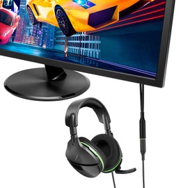 Maeline Headphone Adapter for Computer 3.5mm Female to 2 Dual 3.5mm Male Audio Splitter Cable Microphone Stereo Jack Earphones Port Cord Gaming Headset to PC Laptop Adapter (2 Pack) Black