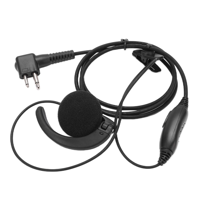 Walkie Talkie Headset Intercom 2 Way Radio Black Earphones Universal