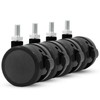 4-Pack 2" Locking Swivel Casters with M8 Threaded Stem (8x15mm),