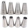 Tumtanm Professional Large Piping Nozzles, 4pcs Stainless Steel Seamless Icing