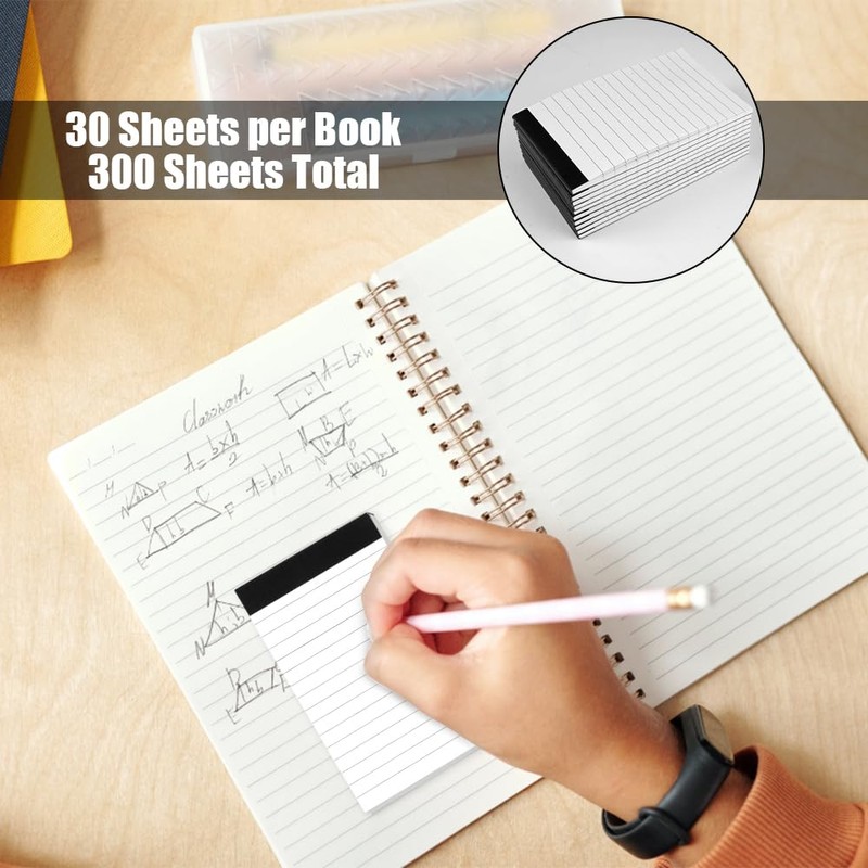 EXIN DEHCEN 10 Stück Notizblock A7, Kleine Notizblöcke, Liniert Nachfülleinlagen