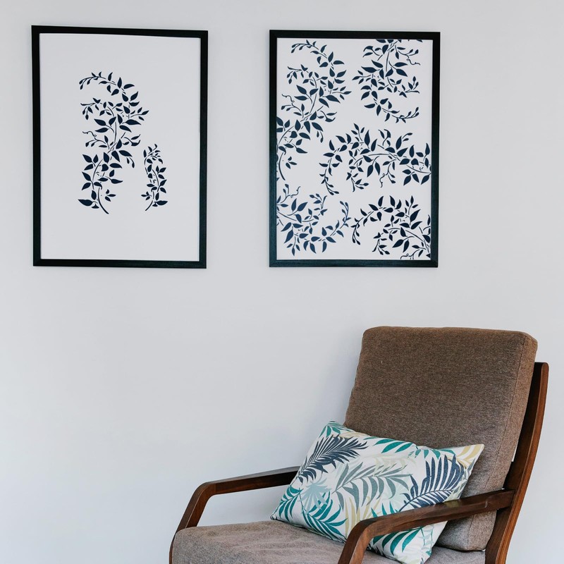 Vine Stencil Branch Stencil Leaf Stencils for Painting Wall, Wood,