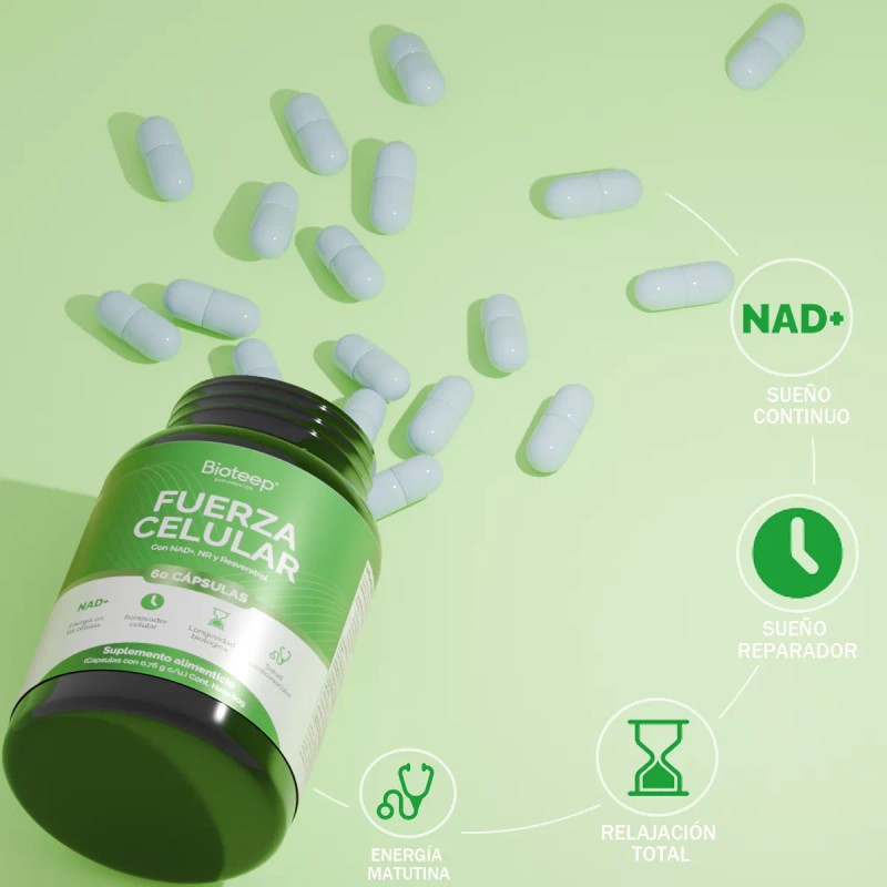 Nad 60 Capsulas,suplementos Bioteep 30 Das Sin Sabor
