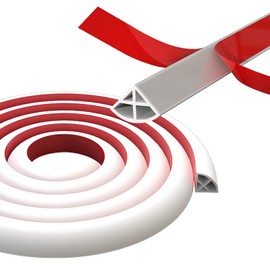 Flexible Peel and Stick Quarter Round Trim Molding, Self Adhesive Rubber Edge Trim for Floor, Waterproof Bendable Molding Trim for Wall Edge Corner Countertop (79in)