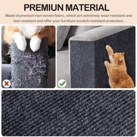 YSYONBOE Selbstklebend Kratzmatte Katze, 2 Stück DIY Kratzbrett Katze Kratzteppich, Katze Kratzschutz Kratzwand Kratzbretter Katze Wand, Möbelschutz für Sofa Wand (grau,40 * 100cm)