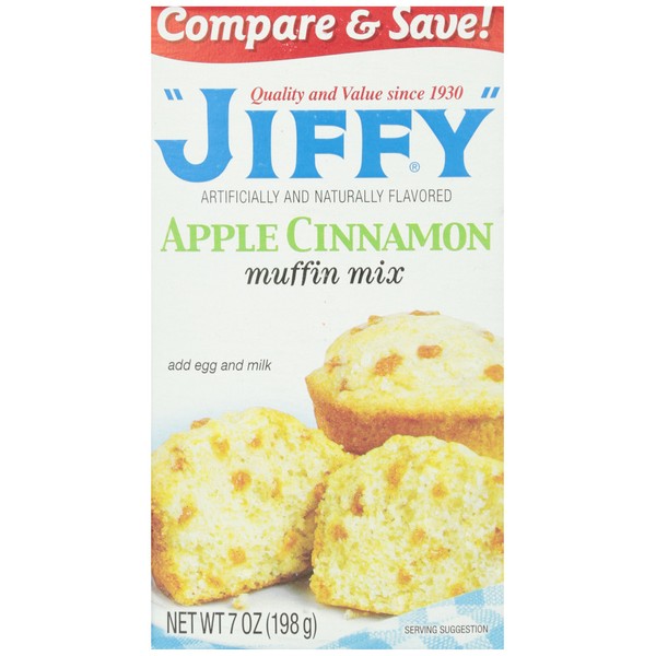 Jiffy Muffin Mix, Apple Cinnamon, 7 oz