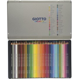 GIOTTO Stilnovo Acquarell Watercolour Colouring Pencils, 36 Assorted Colours, Ideal for Children, Parties and Schools