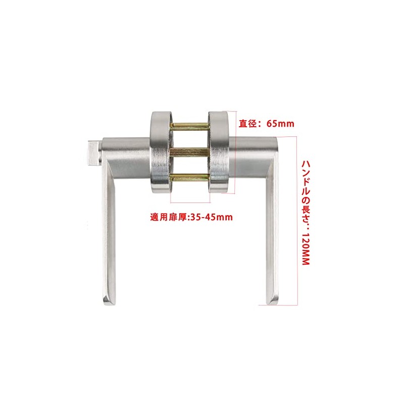 Hardbase Hardware Door Knobs Blank Entrance Lever Handle Keyless Aluminum