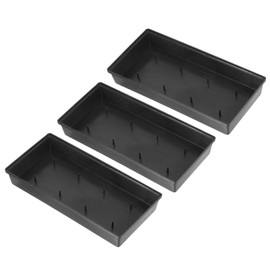 PATIKIL Plastic Design Bowl 3 Pieces 11 Inch Flower Arrangement Base for Decoration Black