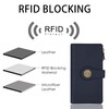 Travelambo Women's Wallet RFID Blocking Trifold Clutch Large Capacity Credit