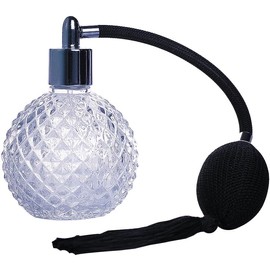 Topxome 100ml Crystal Vintage Style Perfume Bottle Gold Silver Long Spray Tassels Atomizer Pump Refillable Glass Bottles Makeup Tool (Silver)