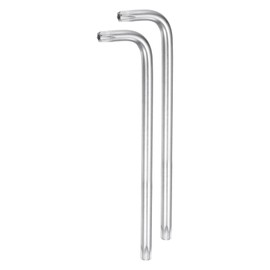 QUARKZMAN 2 Pieces T45 Tamper Proof Torx Keys Star Key Long Arm L-shaped 6 Point Key Chrome Vanadium Steel Hand Tool for Automotive/Home Repairs