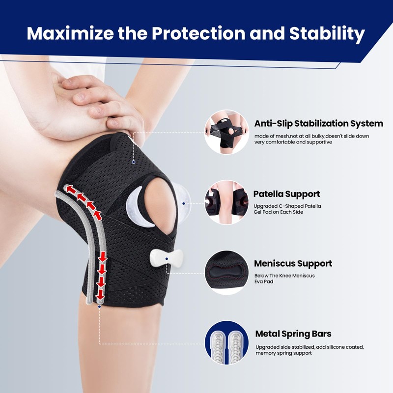 JOMVD Professional Knee Brace for Meniscus Tear, Knee Support with