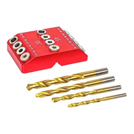 Tiardey Trend Pocket Hole Jig 30/45/90° Angled Drill Hole Jig Pocket Hole Jig Kit for Woodworking -Red